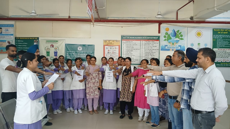 Pledge Ceremony organized by Civil Hospital, Garhshankar on the occasion of World No Tobacco Day